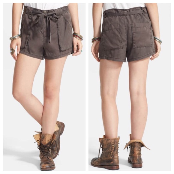 free people paper bag shorts